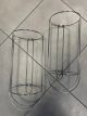 Coppia ceste portabarabordi, in acciaio inox -nuovi-